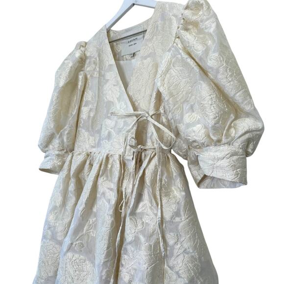 Sister Jane Dream Cowboy Kisses Jacquard Wrap Mini Dress Size Small - Picture 6 of 13